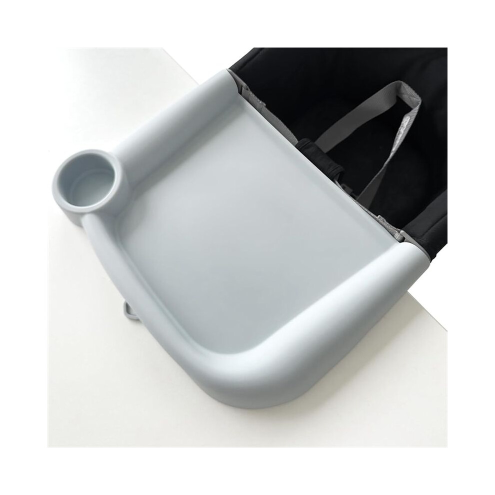 Spactz Baby Dining Tray For Inglesina Fast Table Chair Silicone Baby Feeding Tray For Clip-On Fast Table Chair Dishwasher Gray