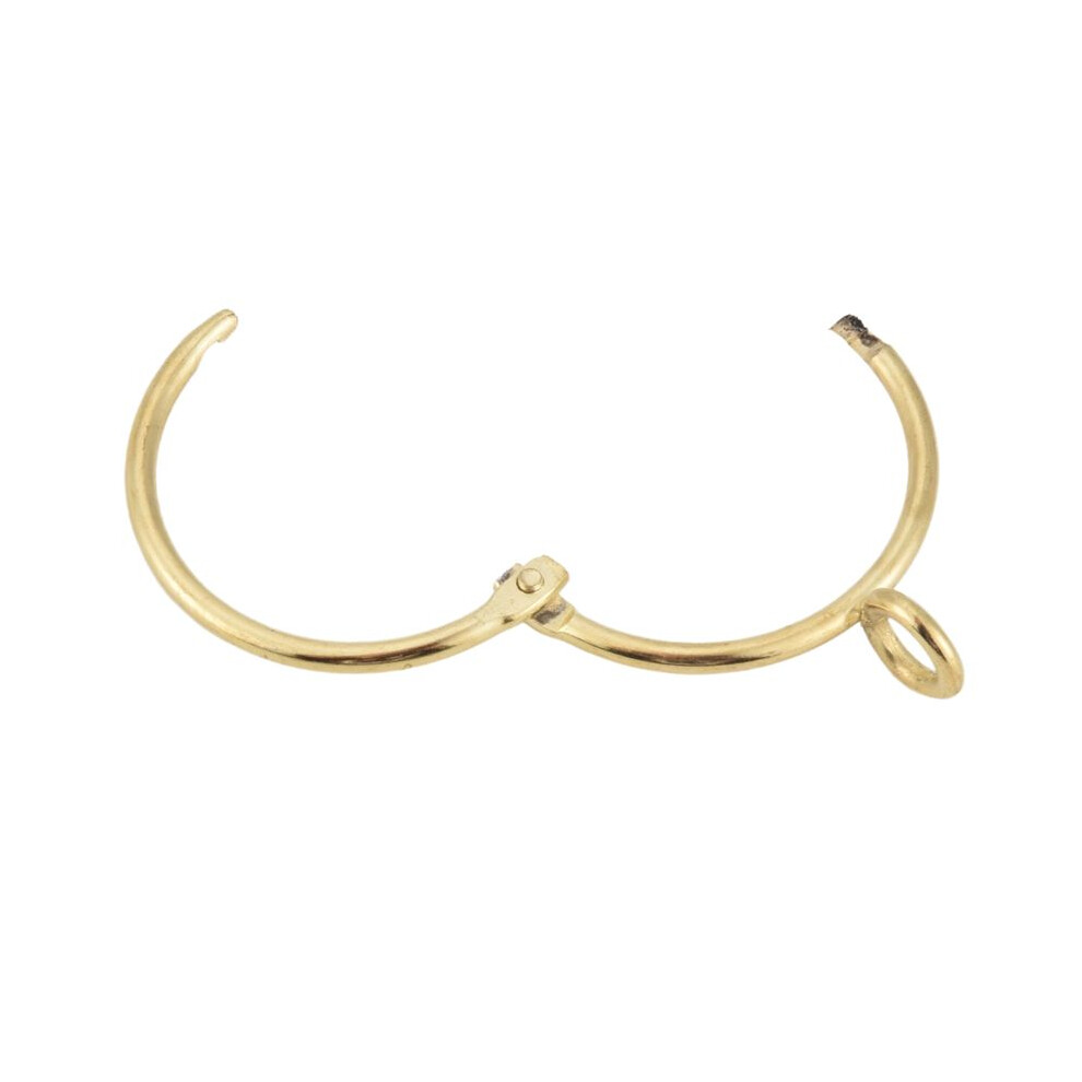 30 Pcs Openable Curtain Rings Open And Close Metal Rustproof Drapery Loops With Eyelet For Hook Pins (1.5 Inch) Gold 4852693558490