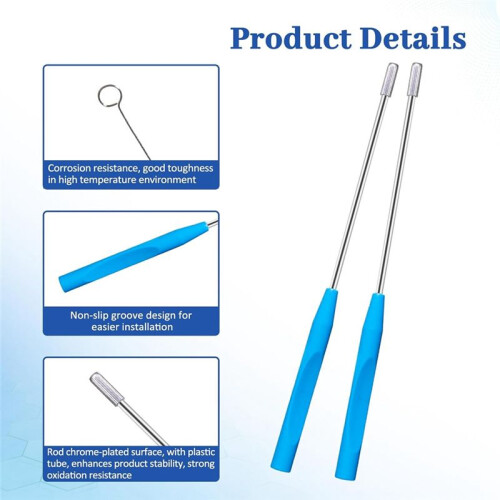Metal Inoculation Loop, Mycology Sampling Rod with 2pcs Handle and 90pcs Nickel Reusable Inoculating Ring 1