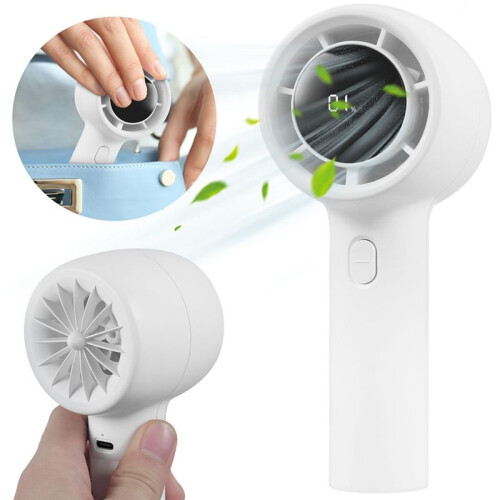 Handheld Portable High Wind Long-Lasting Desktop Silent Small Fan 3-Speed Charging Fan with Display 2
