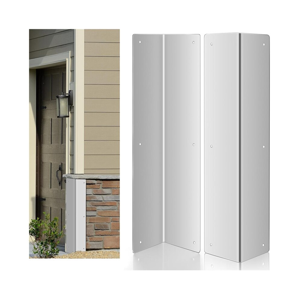 Spactz 2 Pack Stainless Steel Corner Guards For Vinyl Siding Metal Siding Corner Guards Protector 89 Angle Weed Whacking B