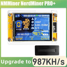 990KH/S NMMiner NerdMiner+Stand 2.8 Inch Smart Display Upgraded Harshrate Bitcoin Crypto Solo Lottery Miner NerdMiner