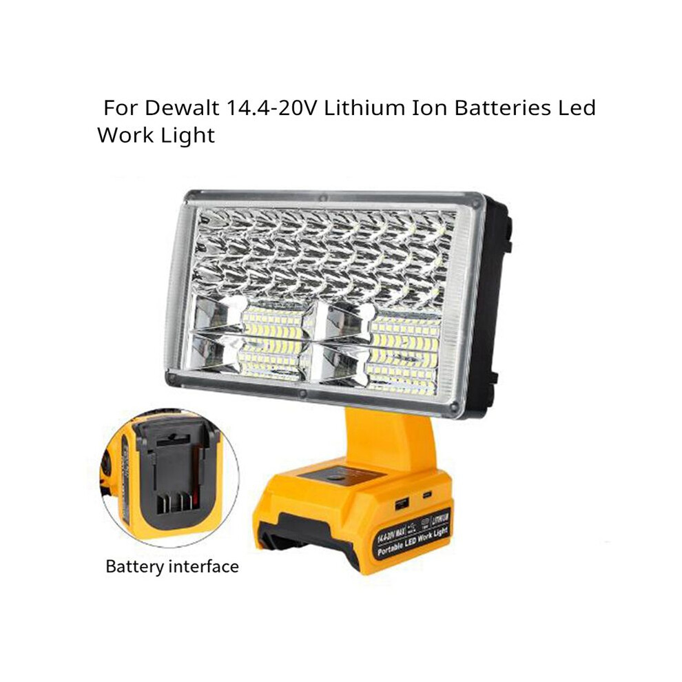 For Dewalt 14.4-20V Lithium Ion Batteries Led Work Light 30W 3300Lm Jobsite Light Cordless Handheld Spotlight 4852693527243