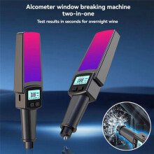 2-in-1-Handalkoholtester, digitaler Atemalkoholtester mit Sicherheitshammer, Fensterspreng-Alkoholtester