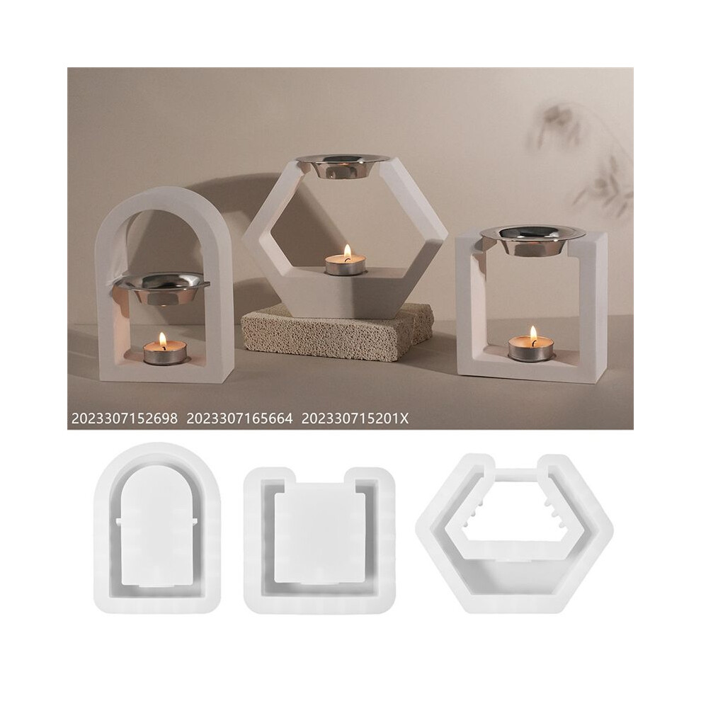 Diy Crystal Glue Plaster Cement Gypsum Essential Oil Candle Holder Aromatherapy Wax Burner Diffuser Silicone Mold 4852367099410