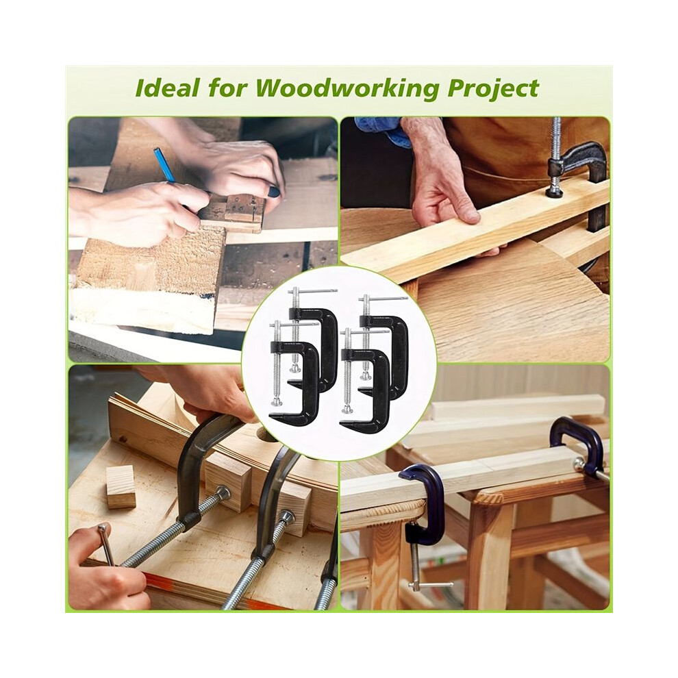 Heavy Duty G Clamp With Opening, G-Type Thickened Woodworking Clamp, Suitable For Woodworking And Welding. 4 Inch 4852693594382