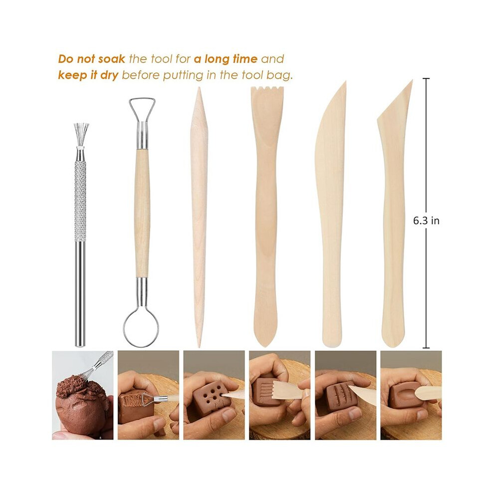 Clay Tools Kit, 28Pcs Air Dry Clay Tools For Pottery Polymer Clay Sculpting Tool Kit 4851514177766