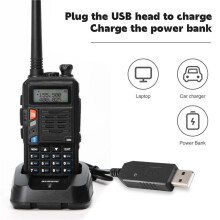 Hochleistungsakku (3800 mAh) für Baofeng UV-5R und BL-5L. Inklusive USB-Ladekabel für Baofeng.