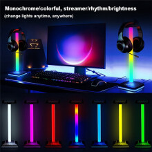 Leuchtende RGB-Kopfhörerhalterung mit rhythmischer Atmosphärenbeleuchtung, Multifunktions-Halterung, Gaming-Headset-Rack, Kopfhörerhalterung