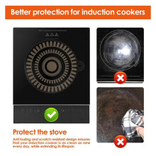4pcs Induction Cooker Insulation Pad Cooktop Protector Mat Potholder Nonslip Silicone Heat Insulation Pad 22cm