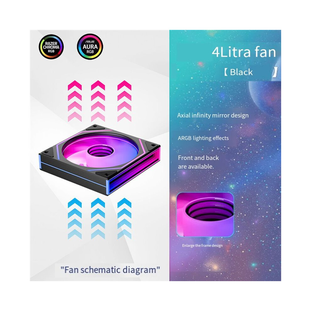Argb Fan 120Mm Pc Case Fan 4Pin Pwm Cpu Cooling Fans 3Pin 5V Rgb 12Cm Gaming Computer Fan Forward 4852693582723