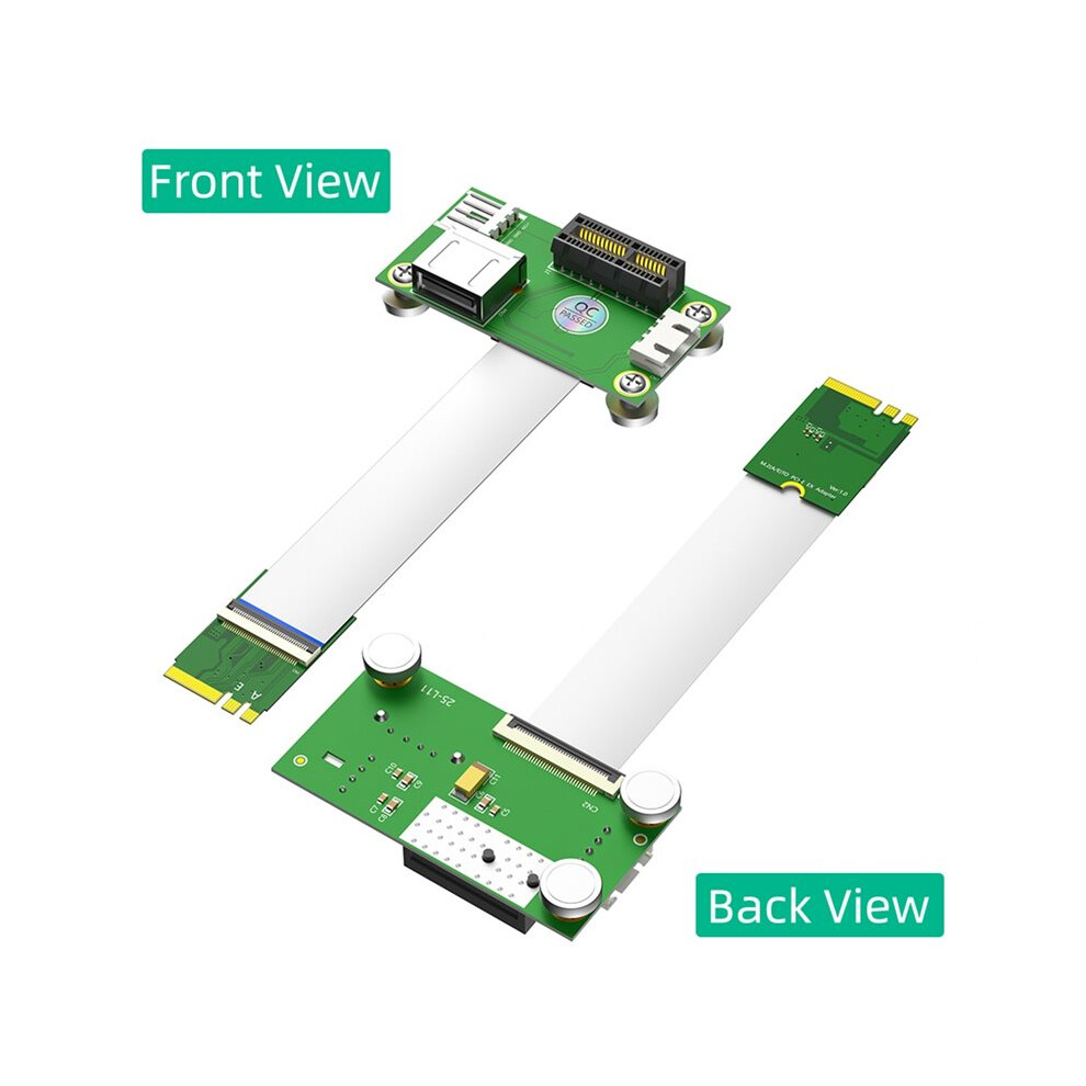 Photos - Cable (video, audio, USB) NGFF M.2 Key A/E to PCI-E Express 1X +USB Riser Card with EMI Shielding Aluminum Foil FPC Cable