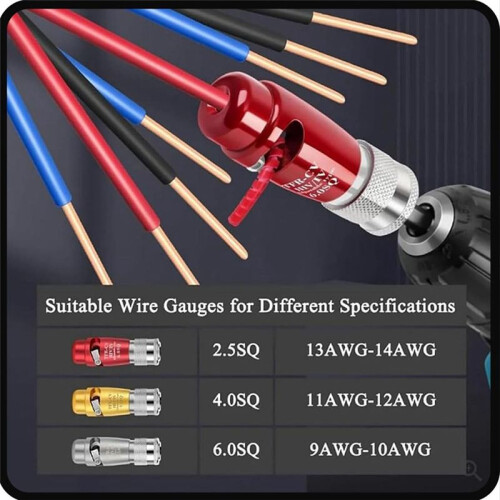 Wire Stripper,Wire Stripping Tool & Wire Twisting Connector, Wire Twister Tool for Drill, Electrical Wire Connectors Kit 2