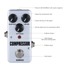 KOKKO Guitar Effect Pedal Compressor Fully Analog Circuit Guitar Compressor Pedal for Guitar Accessories