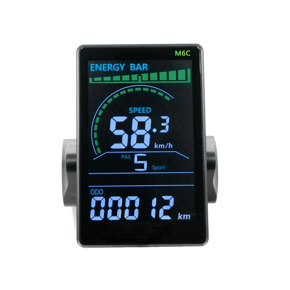 M6c Electric Bike Lcd Display Meter 24V-60V E Scooter Panel Color Screen With Usb For Mountain Electric Bike(Sm 5Pin) Spactz
