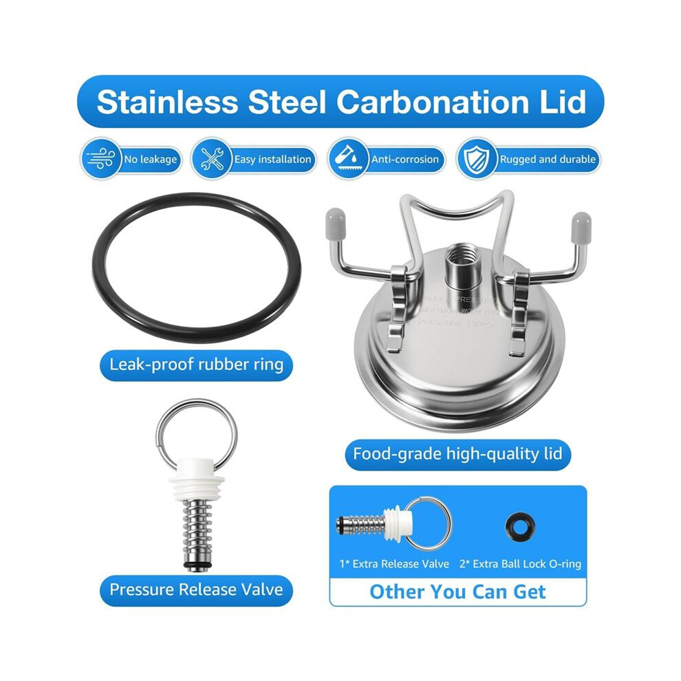 Stainless Steel Corny Keg Carbonation Lid Carbonation Leak-Proof Corny Keg Lid For Corny Cornelius Keg Replacement Parts 4852693544202