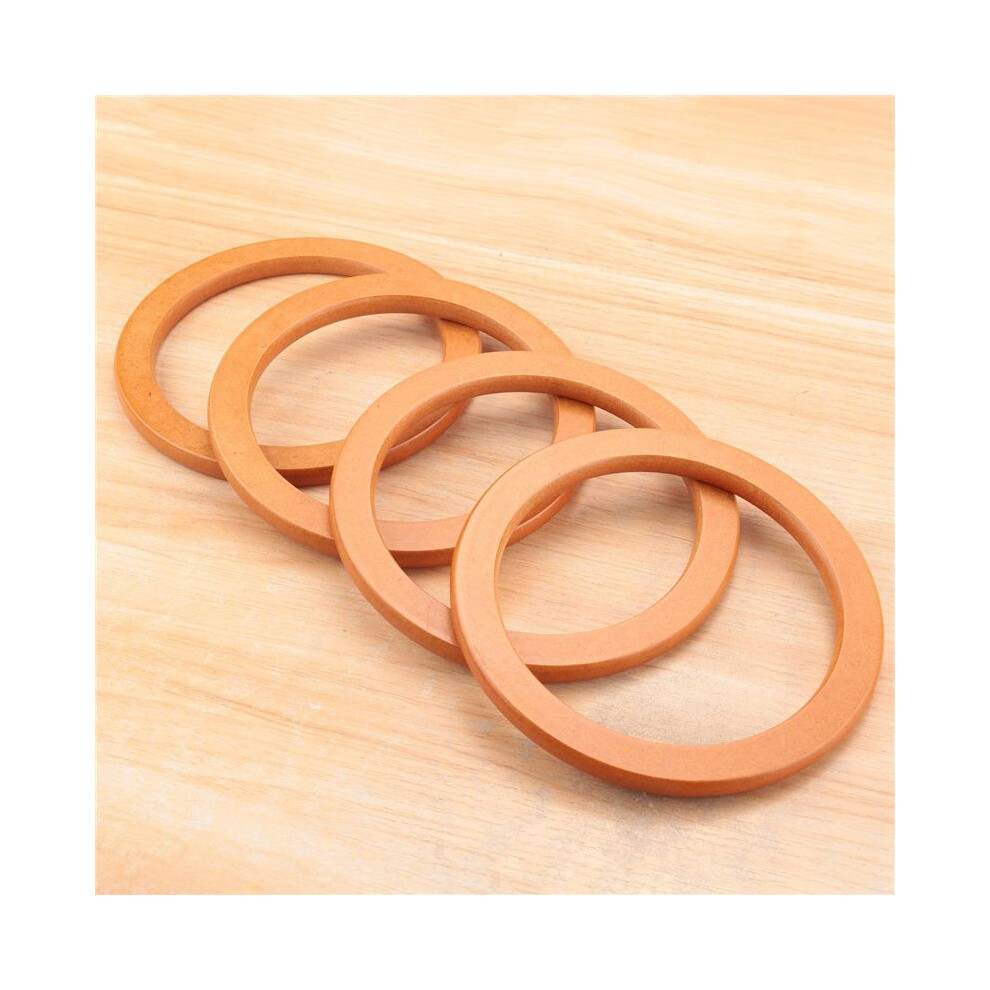 4Pcs Wooden Round Shaped Handles Replacement For Handmade Bag Handbags Purse Handles Spactz