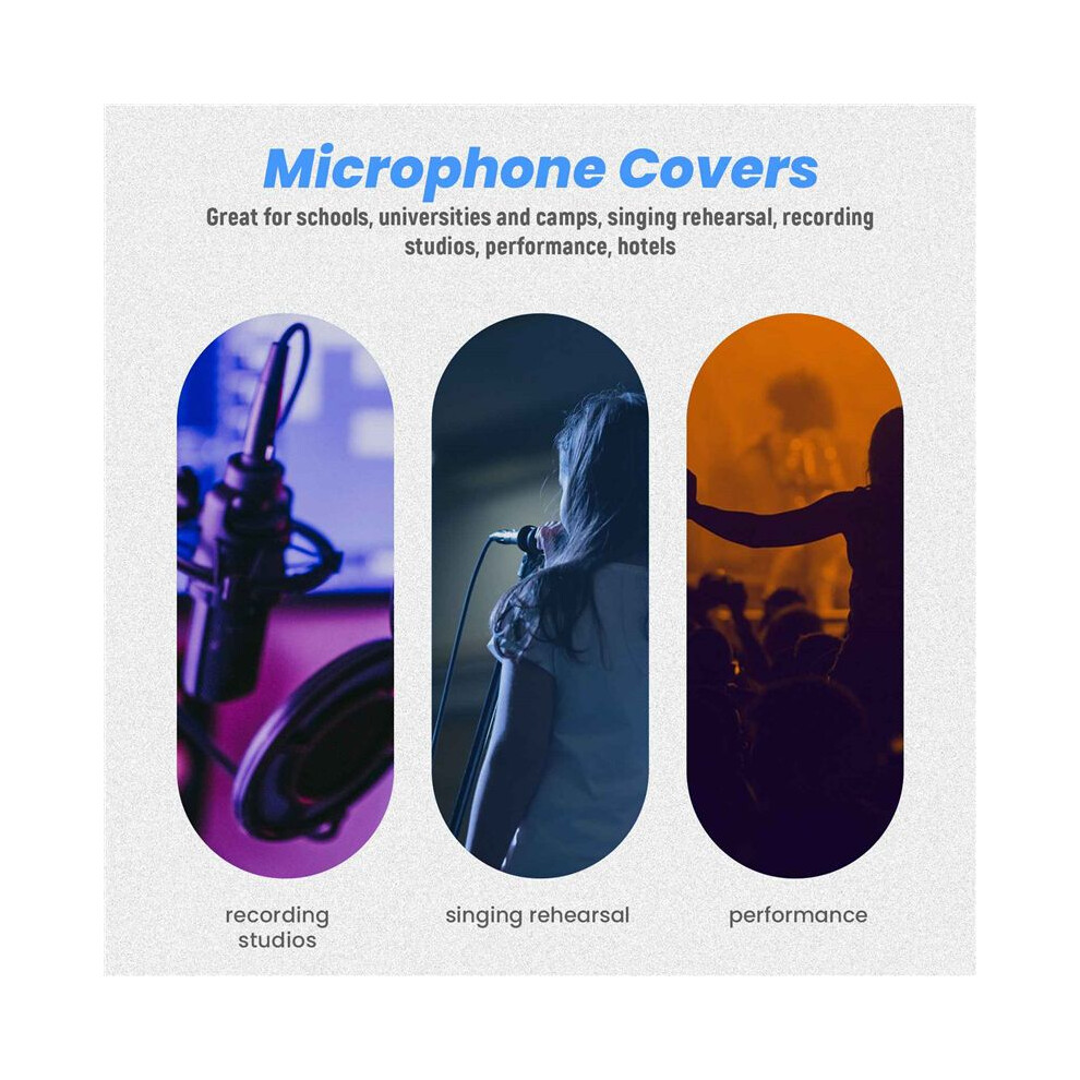 200 Pcs Disposable Microphone Covers Karaoke Anti-Splash Mic Cover Dust-Proof Accessories Black 4852537375207