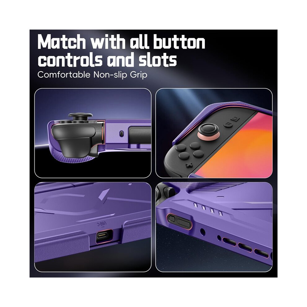 Ergonomic Protective Case For Nintendo Switch 2 Non-Slip Grip With Hard Front Cover Shock-Absorption Case 4852693540778