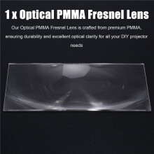 Optical PMMA Fresnel Lens Focal Length 118x54mm Focal Length 185mm Plane DIY Projector