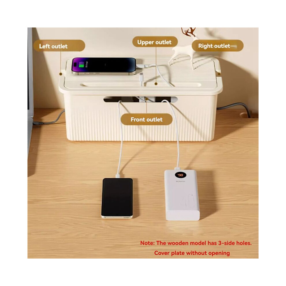 Cable Management Box With Lid To Hide Wires& Power Strips Desk Computer Cable Organizer Box A 32X15x12.5cm 4852537385121