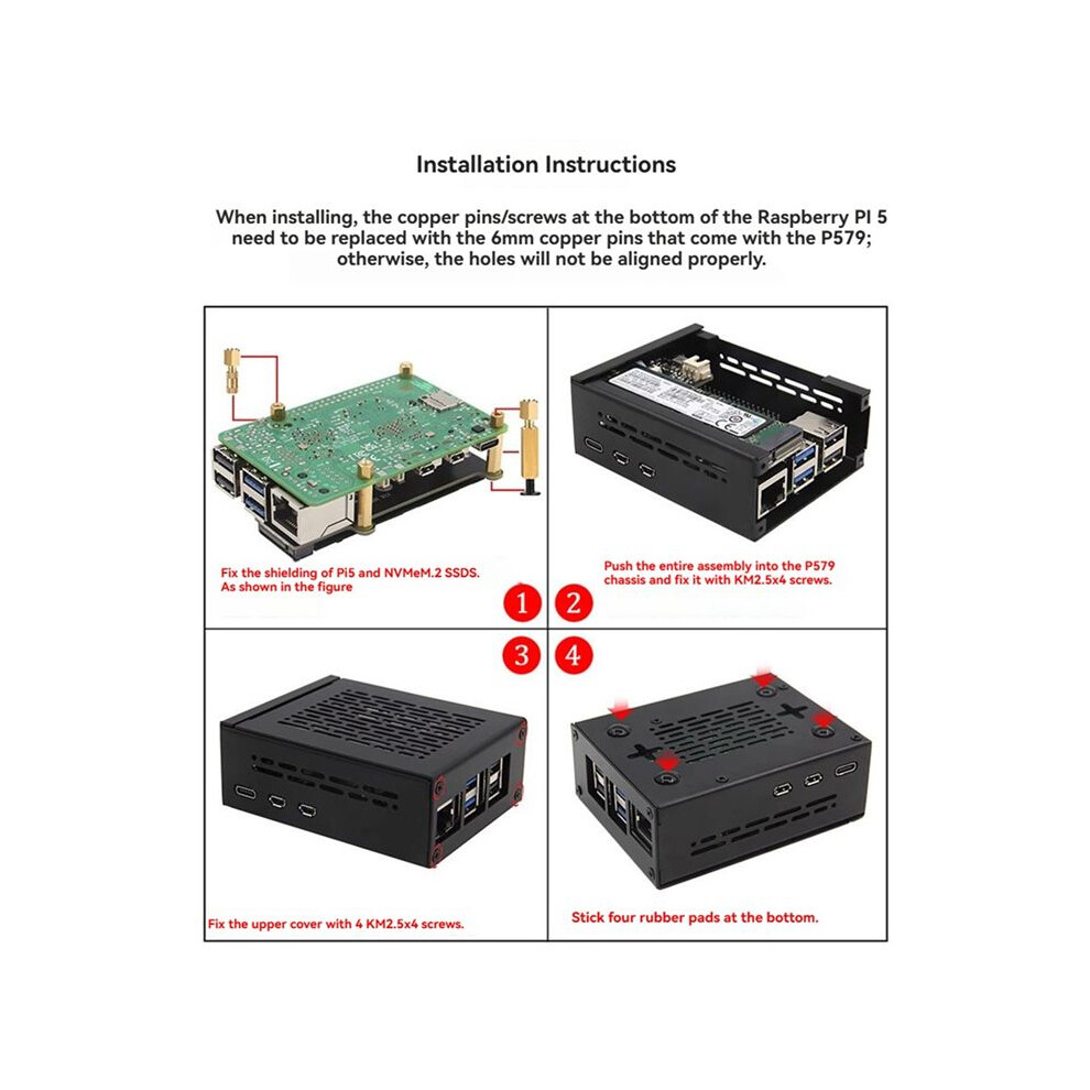Metal Case For Raspberry Pi 5 Metal Shell For Raspberry Pi 5 Pcie To M2 Nvme Ssd Expansion Board For Raspberry Pi 5 Pi5 4852367016899