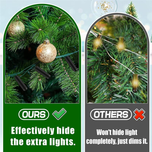 120 Pieces No Glow Covers for String Lights, Silicone Light String Covers for 0.5cm Diameter Christmas LED Light Strings 1