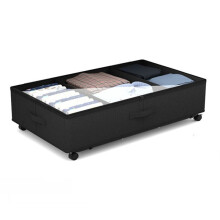 Unterbett-Stauraumbox mit Rollen, Stauraumbox unter dem Bett, Rollbarer Aufbewahrungsbehälter unter dem Bett