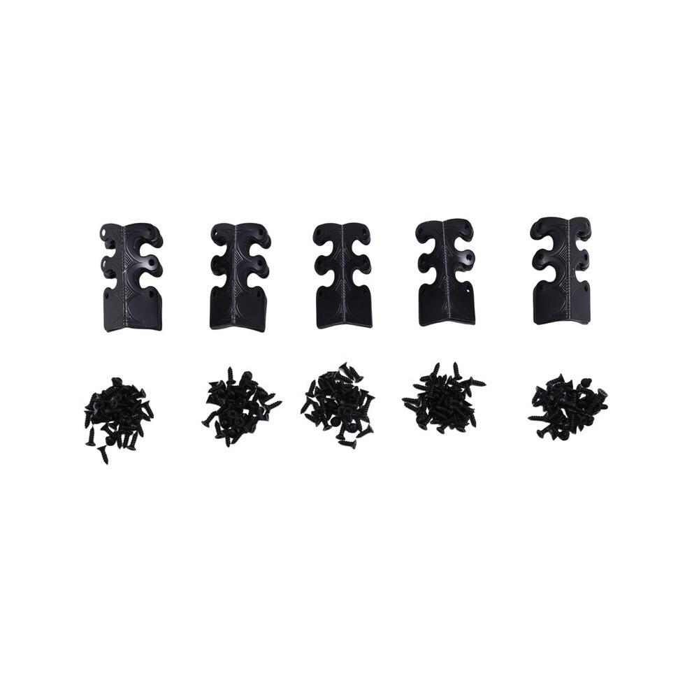 30Pcs Corner Protectors, Baseboard Corner Protectors, Baseboard Corner Protectors, Vintage Metal Corner Protector Black Spactz