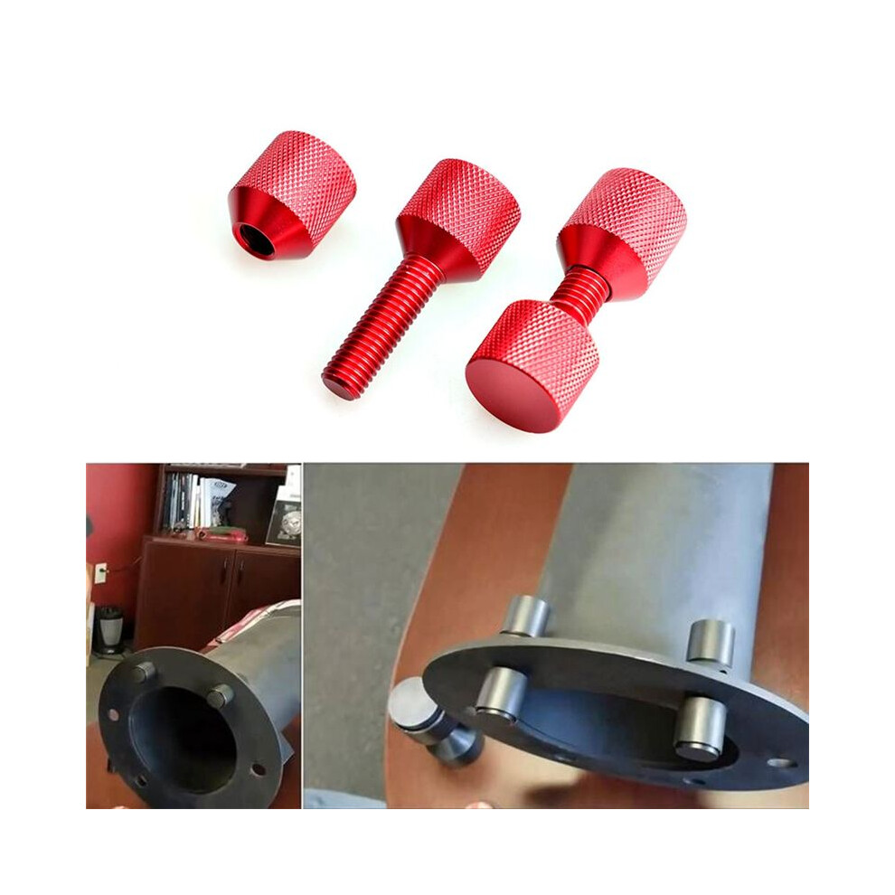Two Hole Pins Set 1-1/8Inch Aluminum 6061 2 Hole Flange Alignment Pin,Two Hole Pins Flange Aligner Red 4852367099304