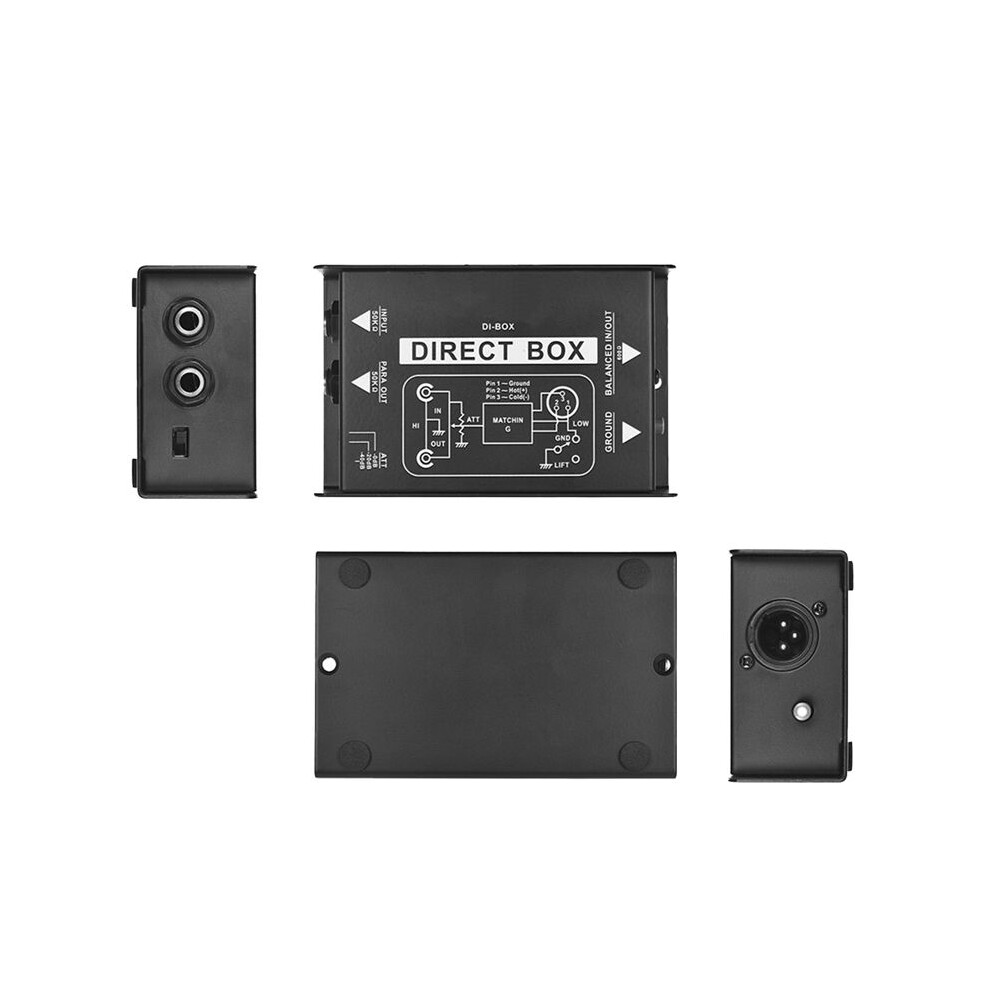 Passive Direct Box Single Channel Passive Di-Box Direct Injection Box Balanced & Unbalance Signal Audio Isolator 4852367095740