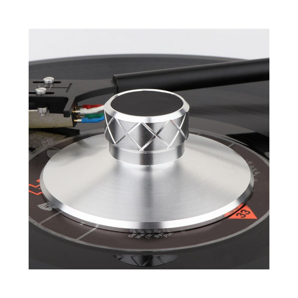Vinyl Turntable Weight Metal Disc Stabilizer Vibration Reducer Record Clamp Turntables Silver 4852693569434