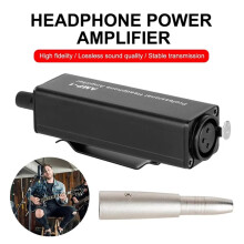 Tragbarer Kopfhörerverstärker-Konverter XLR auf 3,5-mm-Audio-Interface Mini-HiFi-Kopfhörerverstärker mit Clip-Halterung
