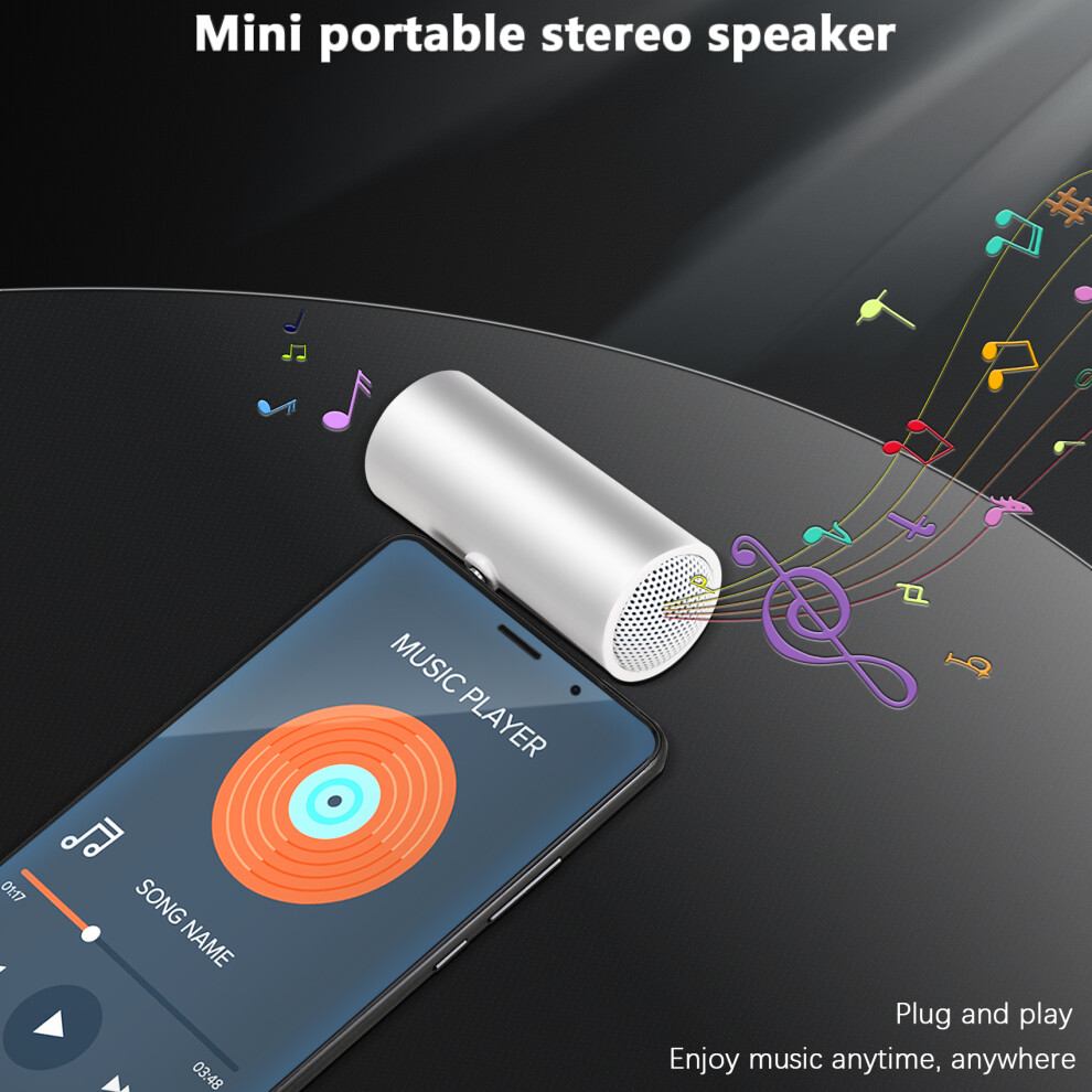 3.5Mm Mini Portable Stereo Speaker For Ipod Iphone Mp3 White 4852537394918