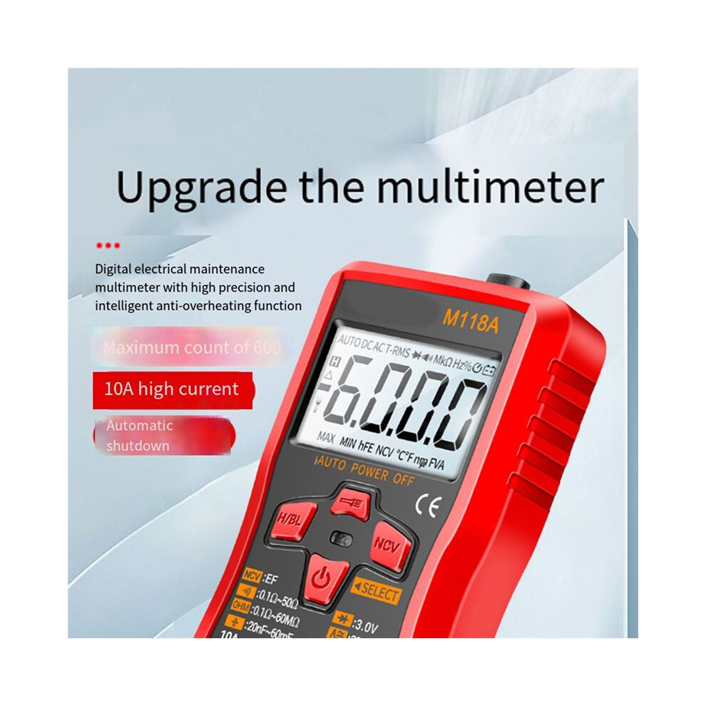 M118a Digital Multimeter True Rms Auto Range 6000 Counts Ncv Data Hold Flashlight Transistor Testing 4851514101006
