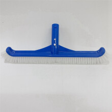 Swimming Pool Brush Swimming Brush 18-Inch Pool Brush with Plastic Bristles on Both Sides Blue Pool Cleaning Brush