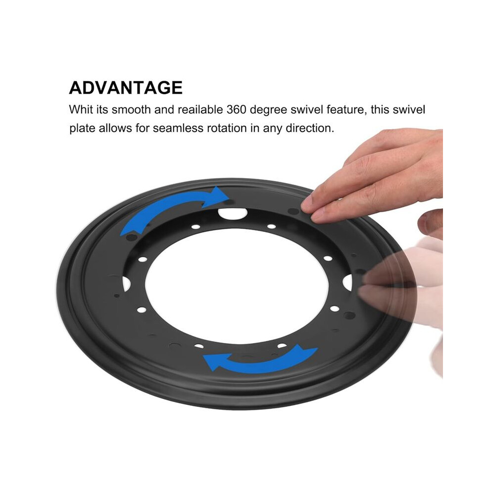 3Pack 9In Round Lazysusan Turntable Bearing Plate, Rotating Swivel Plate, Turntable Base For Table Serving Tray Kitchen 4852693571161