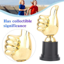 10 Stück Daumen-Trophäen aus Kunststoff, goldfarben, als Ansporn, Mini-Siegestrophäen, Auszeichnungen und Preise für die Schreibtischdekoration