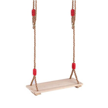 Hängeschaukelsitz aus Holz mit längenverstellbarem Seil, Ersatzschaukelsitz, Zubehör für Schaukelsets