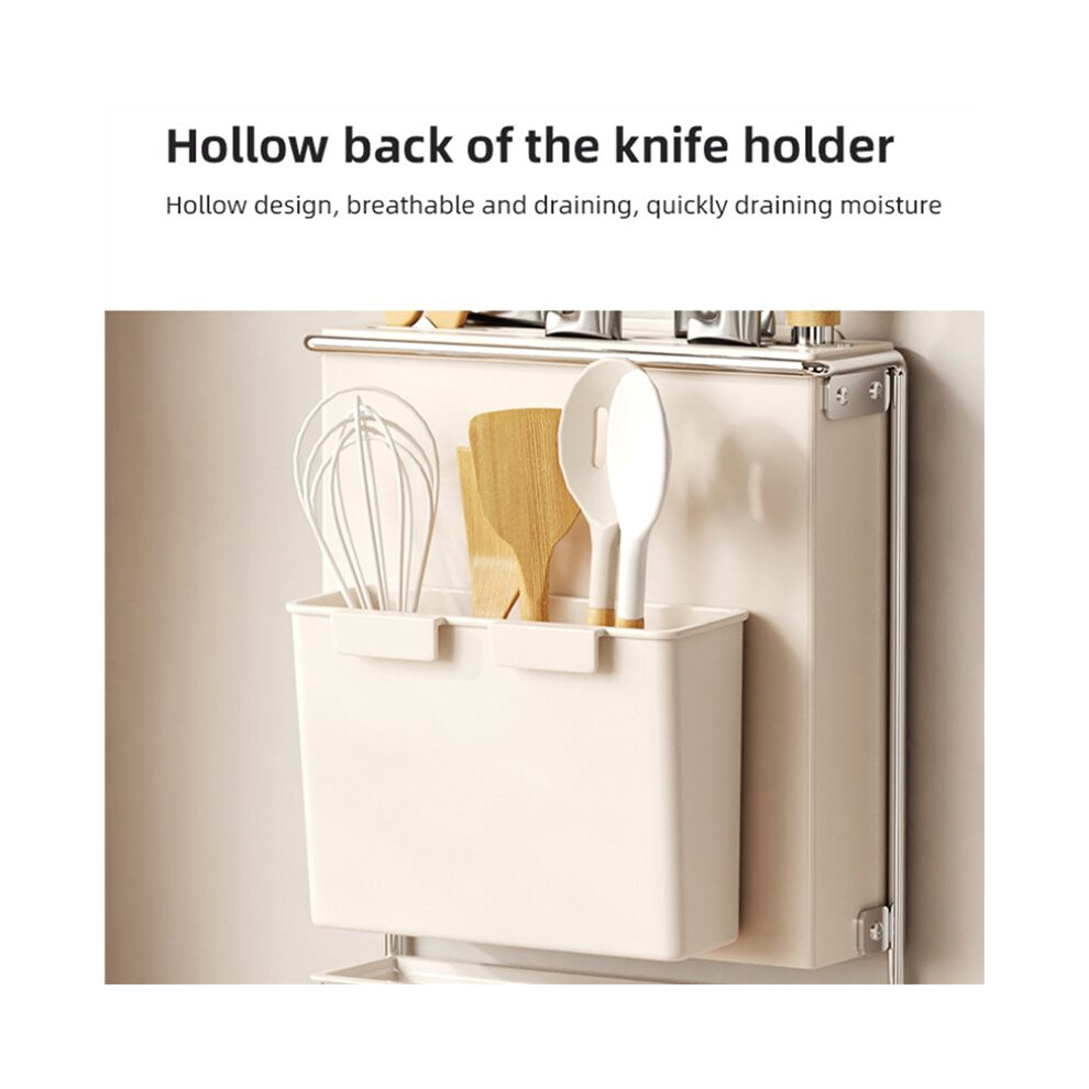 Kitchen Countertop Cutlery Holder Wall Mounted No Drill Chopstick Organizer Rack Kitchen Utensil Drain Storage Rack B 4852693535989
