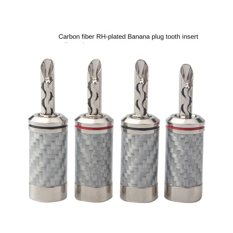 4Pcs Banana Plugs Hifi Diy Carbon Fiber Electrical Audio Speaker Cable Banana Connector Plug White 4851009958160