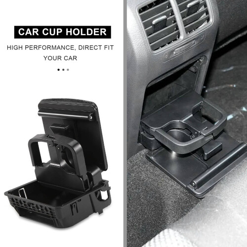 2018 Black Central Armrest Rear Cup Holder For  5  5 6 Rabbit 1
