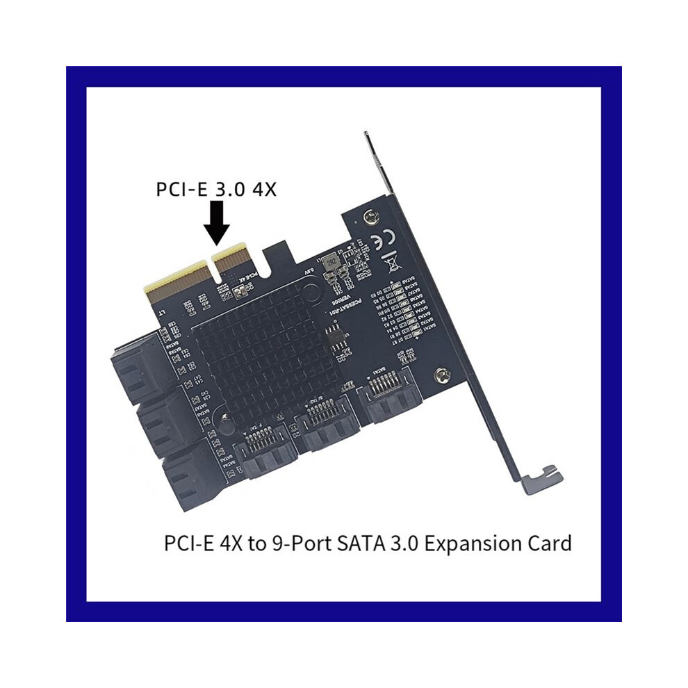 9 Ports Pcie To Sata Card Sata 3 Pcie 1X Express Expansion Card Pcie Sata Controller Multiplier 6Gbps Expansion Adapter 4852367024030
