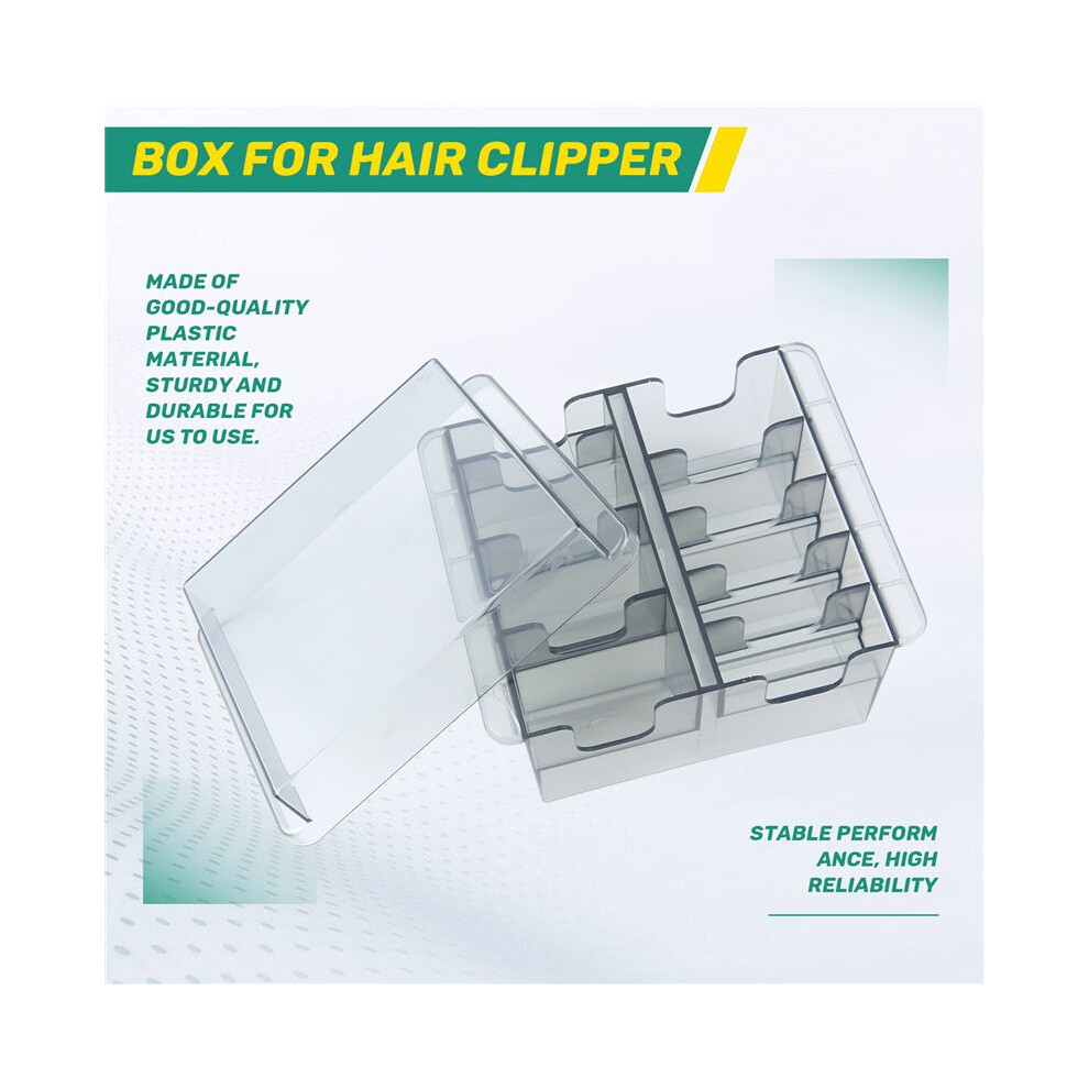 Spactz Grid Base Storage Box For 8Pcs Hair Clipper Trimmer Limit Comb Guide Comb Barber Tool For Wahl Guide Combs
