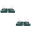 2Pièces Égouttoir Compact Bébé Vert Portable PP 8