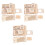 3Pièces Hamster Bois Clair, Stable, Jeu À Mâcher Inclus 3