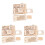 3Pièces Hamster Bois Clair, Stable, Jeu À Mâcher Inclus 2