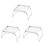 3Pièces Barbecue Pliable Acier Inoxydable Compact Portable Argenté 2