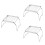 3Pièces Barbecue Pliable Acier Inoxydable Compact Portable Argenté 6
