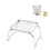 3Pièces Barbecue Pliable Acier Inoxydable Compact Portable Argenté 10